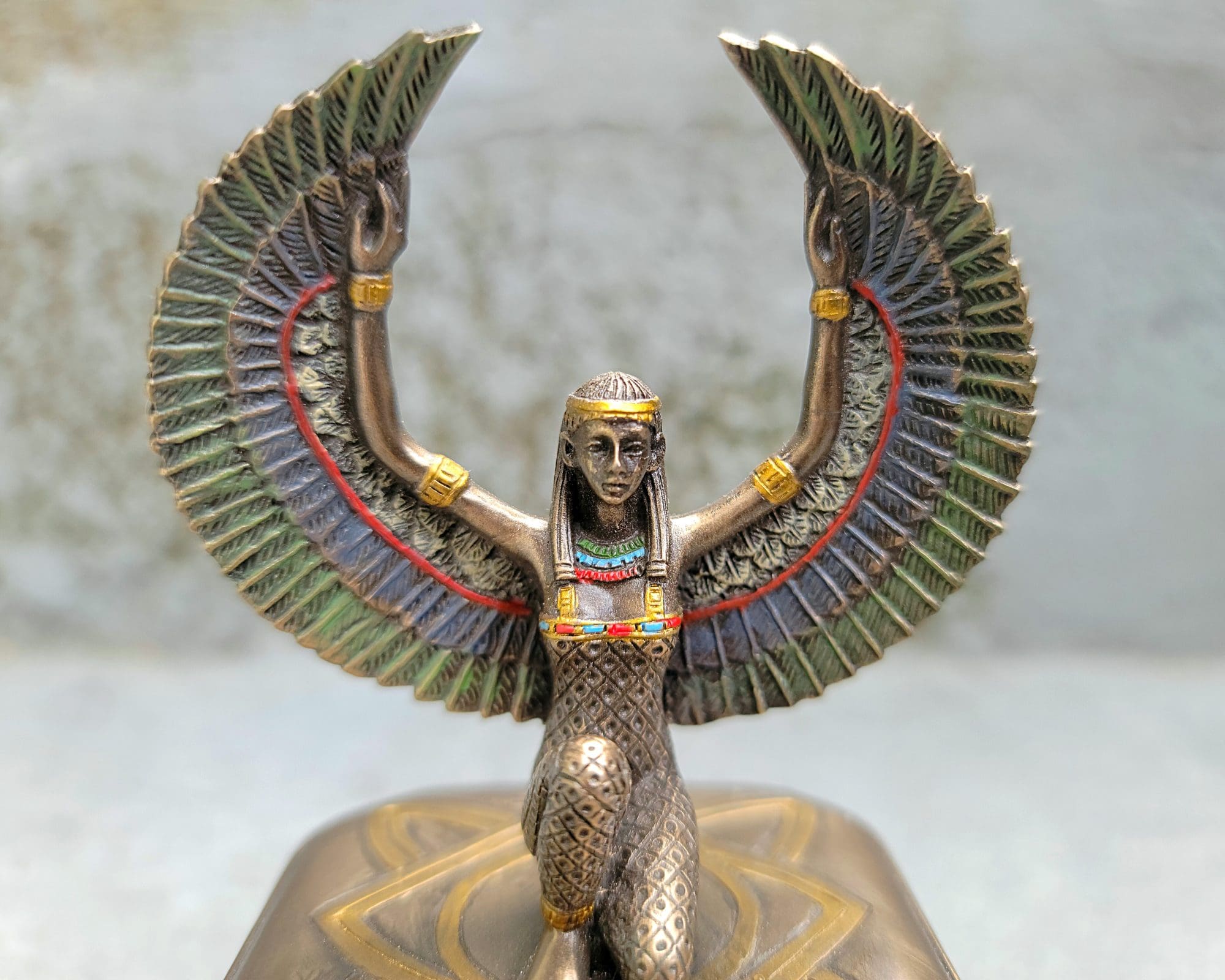 Egyptian Statues Egyptian Décor Trinket Box Egyptian Goddess Isis Pyramid Jewelry Box