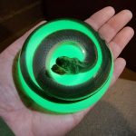 Real Snake paperweight Glow in the Dark, Glow Snake, Oddities, Preserved Snake