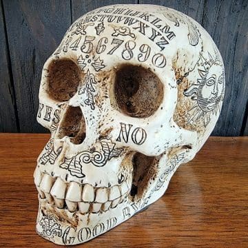 Ouija Skull, Halloween Decor, Gothic Decor