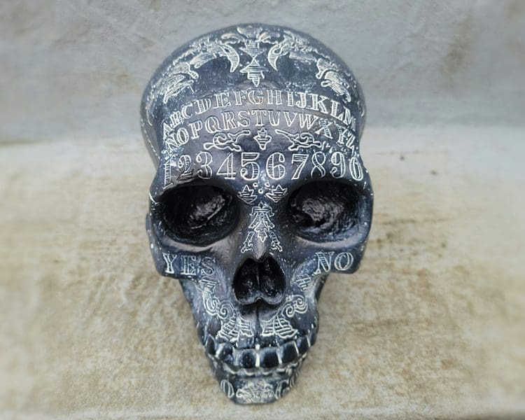 Black Ouija Skull, Gothic Decor