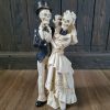 Skeleton Bride and Groom Statue, Gothic Gifts, Gothic Wedding