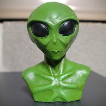 Alien Bust, Alien Figurine, U.F.O. Decor