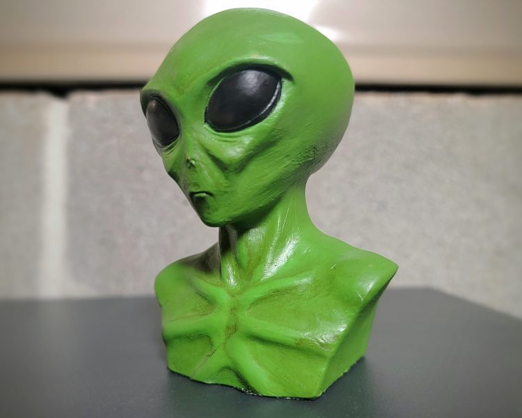 Alien Bust, Alien Figurine, U.F.O. Decor