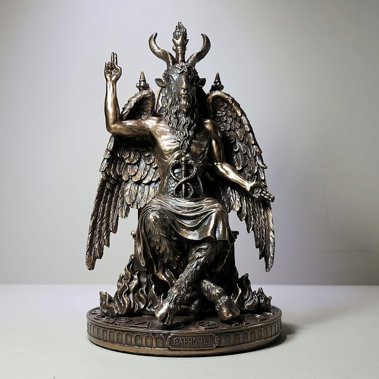 Large Bronze Baphomet Statue, Baphomet Altar, Occult items