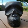 Black Skull Planter, Gothic Garden Decor