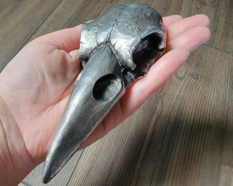 Skull Hand Mirror, Gothic Decor, Bronze Skull Mirror - Oddities For Sale  has unique