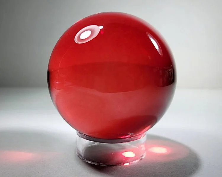 80mm Red Crystal Ball, Crimson Glass Ball, 3.15 inch - Oddities For Sale  has unique