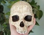 Carved Skull, Sigil Skull, Gothic Home Decor