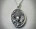 Gothic Jewelry, Victorian Skull Pendant