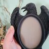 Gothic Picture Frame, Gothic Decor, Raven Picture Frame
