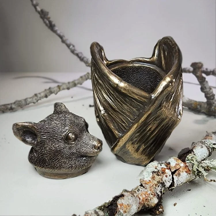 Bronze Bat Trinket Cup, Gothic Home Decor - Oddities For Sale has unique