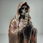 Bronze Santa Muerte Statue, Santa Muerte Altar, Gothic Decor, Grim Reaper