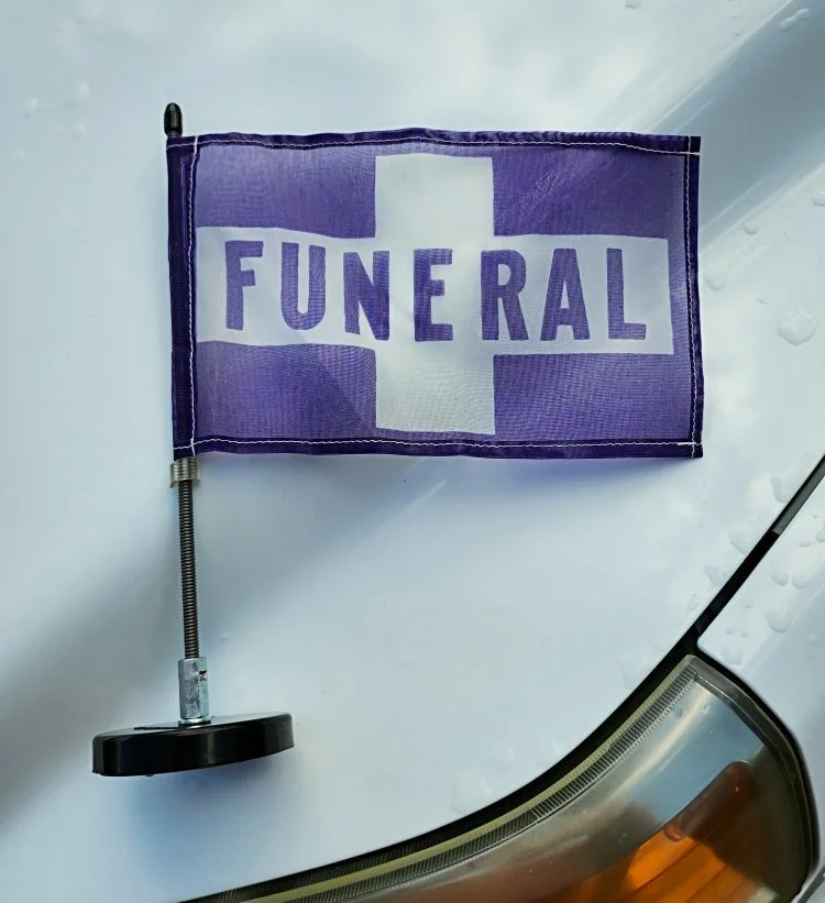 Vintage Funeral Flag, Vintage Funeral Items, Oddities and Curiosities