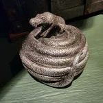 Silver Coiled Snake Trinket Box, Crio, Oddities and Curiosities