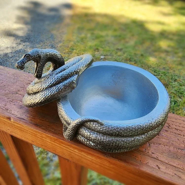 Silver Coiled Snake Trinket Box, Crio, Oddities and Curiosities