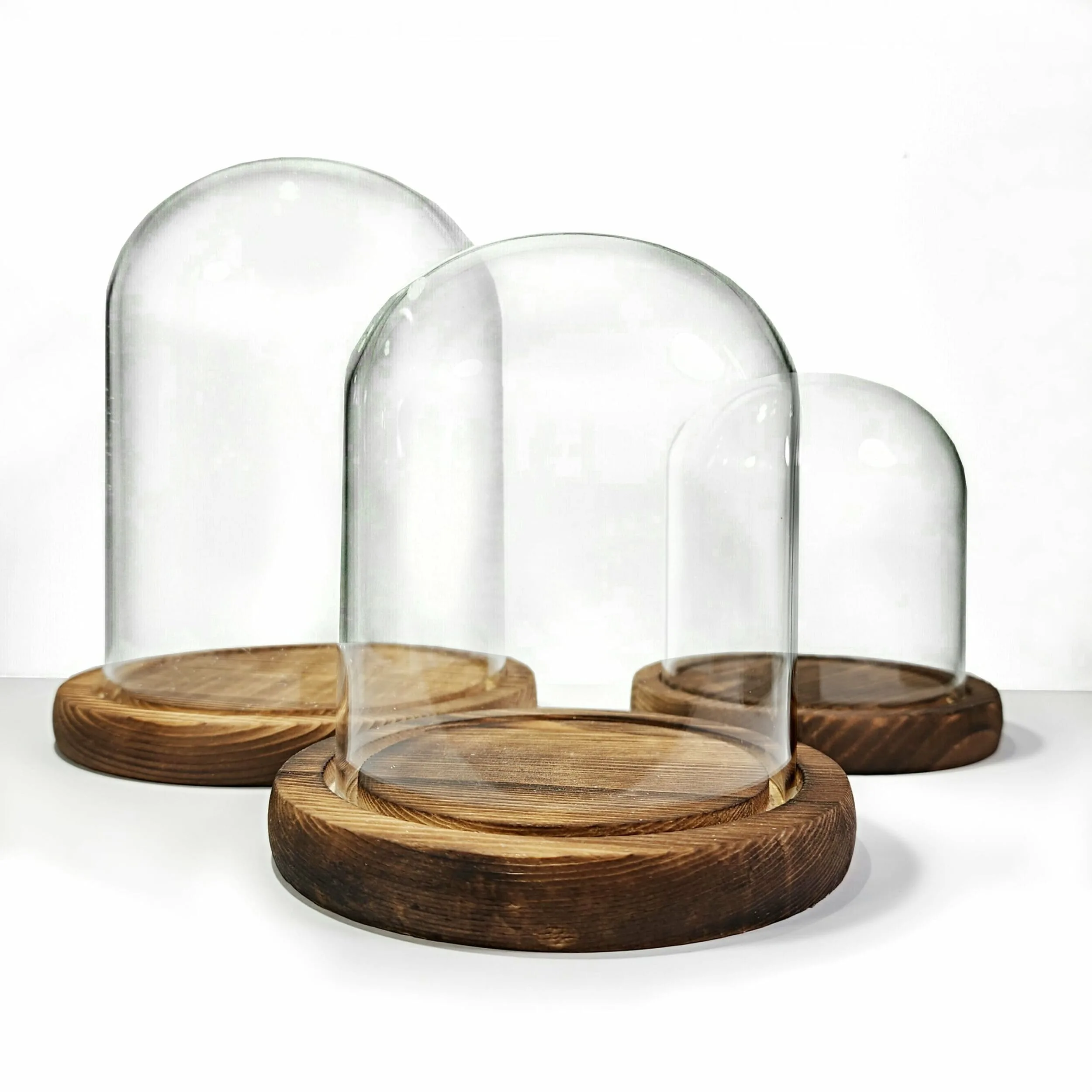 Slide 4 for Glass Display Dome, Glass and Wood Cloche