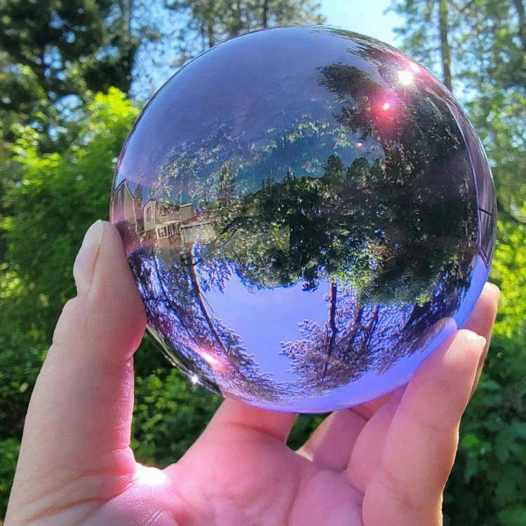 110mm Extra Large Purple Crystal Ball, Violet Fortune Telling Ball, 4.3 Inch  - Oddities For Sale has unique