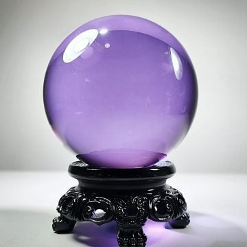 Purple Glass Ball, 80mm Purple Crystal Ball, Gothic Decor
