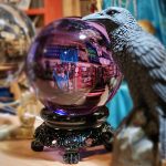 Purple Glass Ball, 80mm Purple Crystal Ball, Gothic Decor
