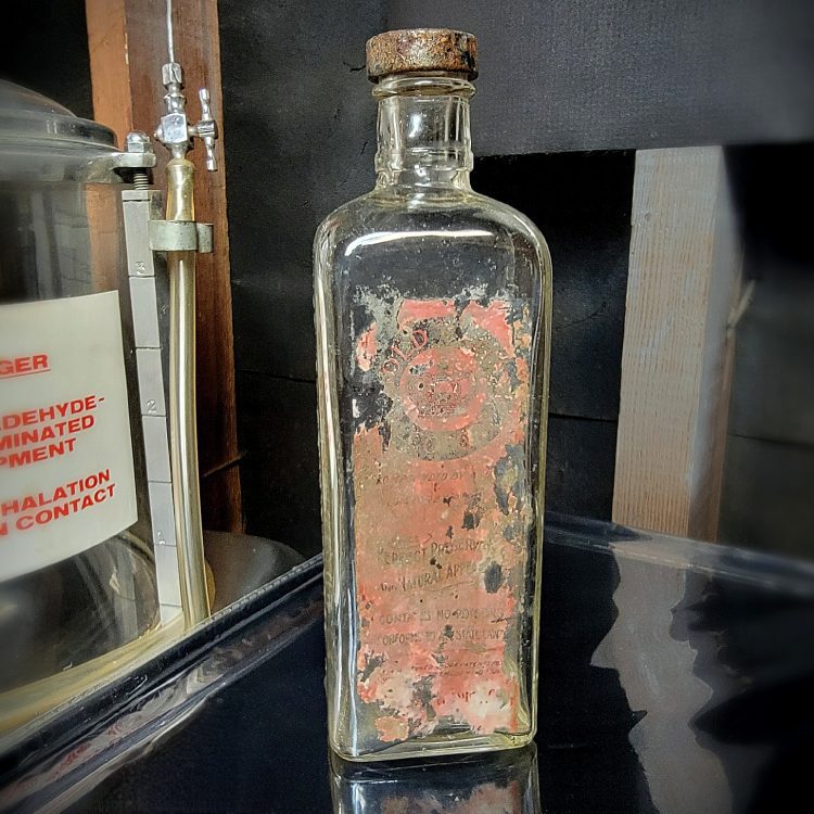 Vintage Embalming Bottle, Antique Medical, Embalming Supplies, Curio Antique Bottles