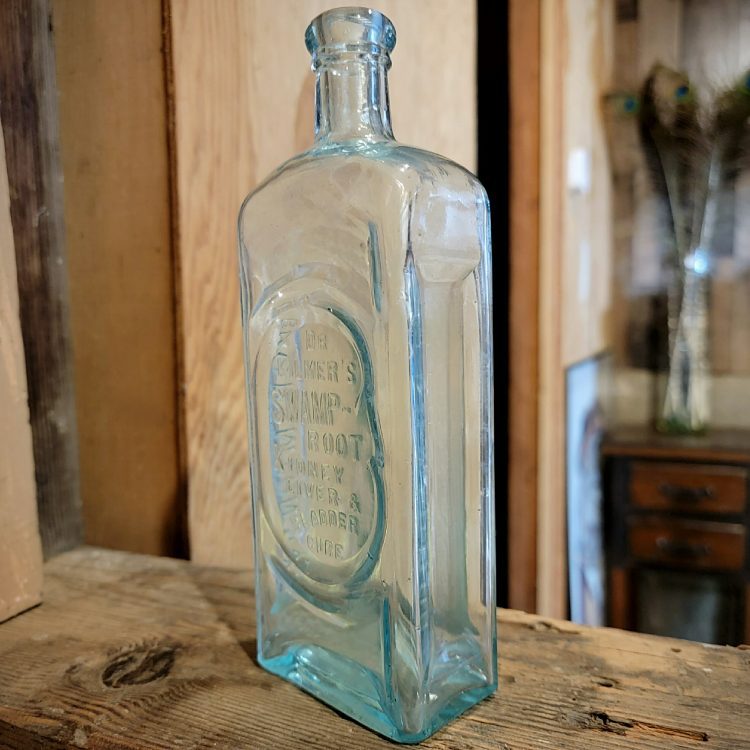 Vintage Medical Bottle, Swamp Root Cure, Antique Medical Bottle, Curio Cabinet Display