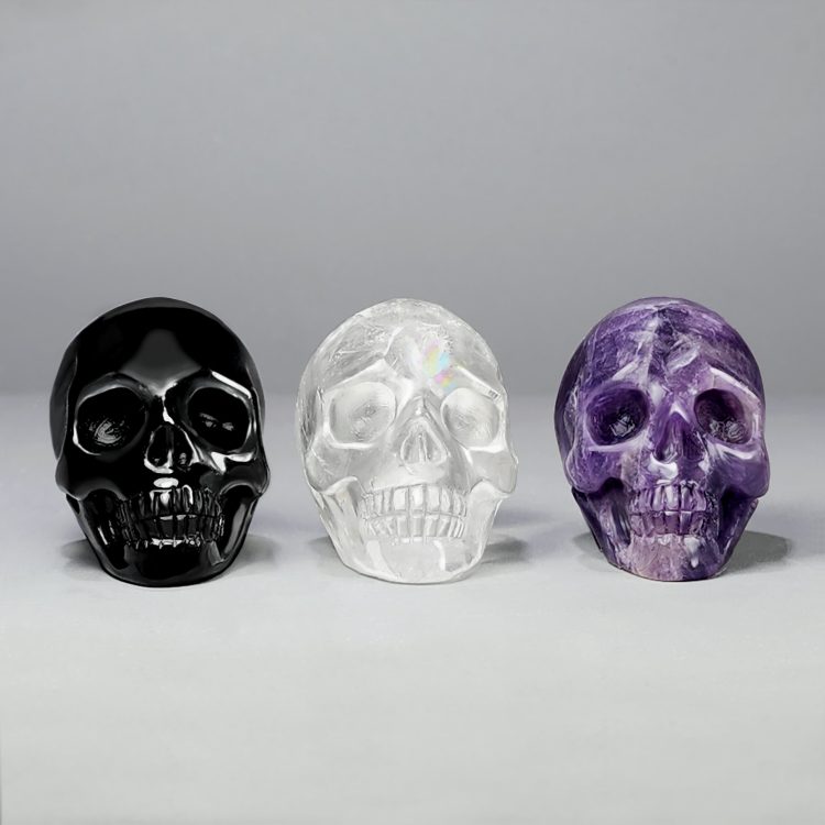 Highest Quality Carved Skull, Crystal Skulls, Obsidian Skull, Amethyst Skull, Carved Quartz Skull