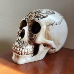 Carved Skull, Oddities Decor, Damask Skull