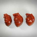 Hand Carved Red Jasper heart, Large Jasper heart, Anatomical Crystal Heart Best Quality