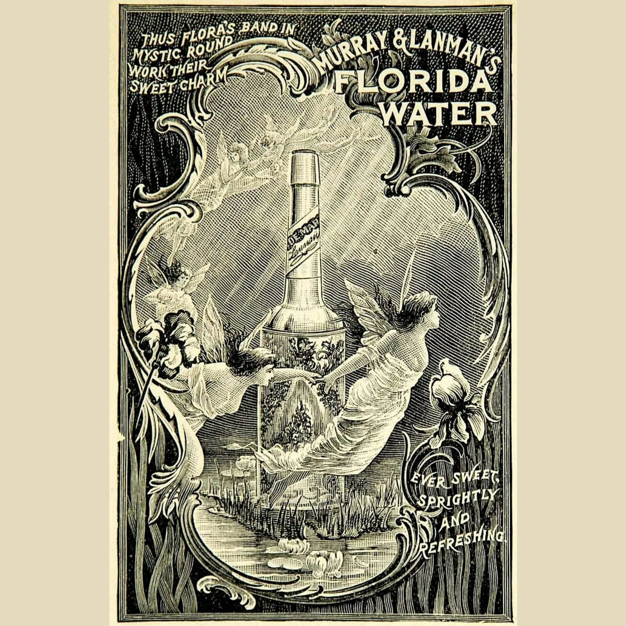 Slide 6 for Vintage Glass Bottle, Florida Water, Lazell Dalley & Co, New York