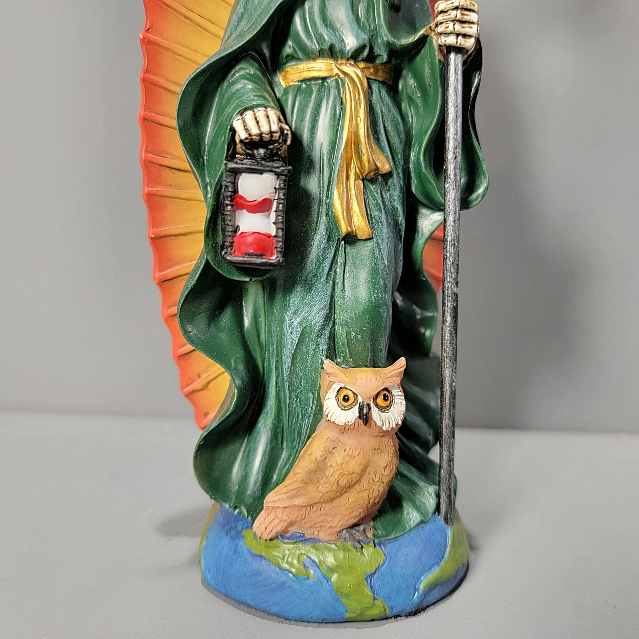 Santa Muerte Statue, Hourglass, Holy Death Altar Piece, Reaper Deity ...