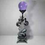 Large Triple Moon and Snake Candle holder, Snake and Pentacle Candle Holder, Large Crystal Ball Holder, Altar Candle