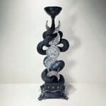 Large Triple Moon and Snake Candle holder, Snake and Pentacle Candle Holder, Large Crystal Ball Holder, Altar Candle