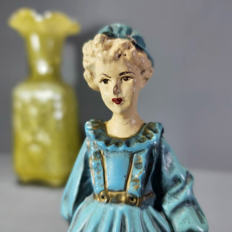 Vintage Ceramic Figurine, Haunted Doll, Oddities Decor, Curio and trinkets, Creepy Vintage