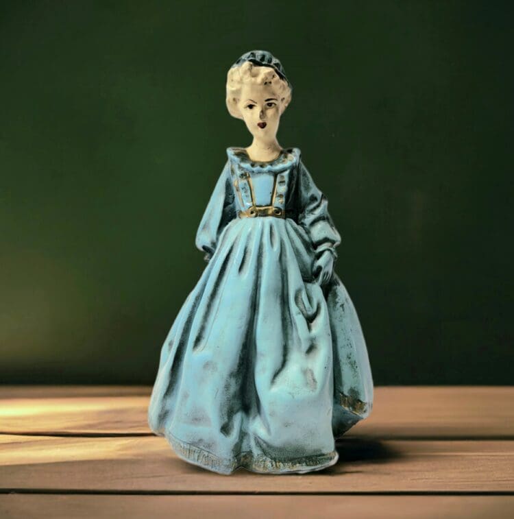 Vintage Ceramic Figurine, Haunted Doll, Oddities Decor, Curio and trinkets, Creepy Vintage