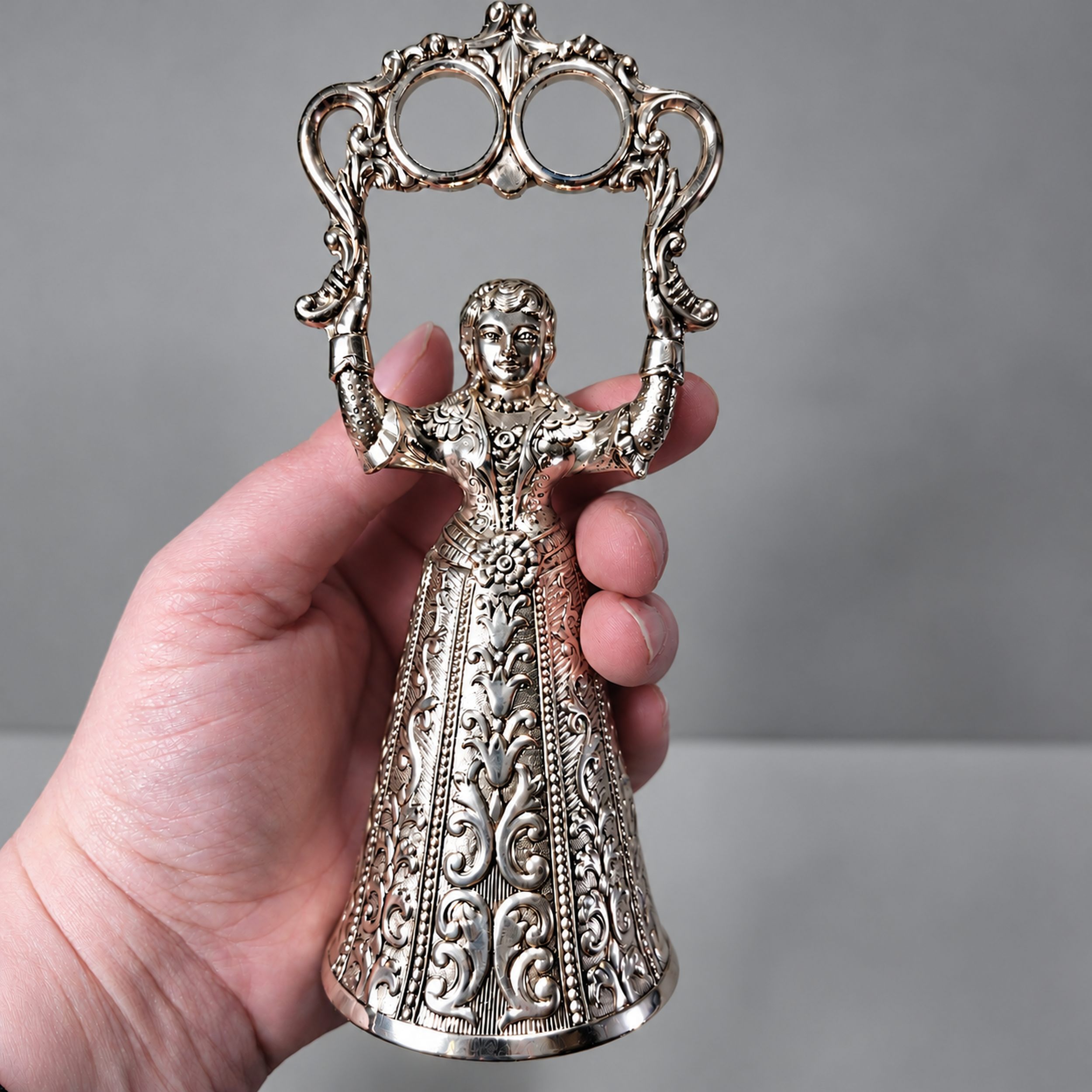 Slide 8 for Vintage Silver Lady Wedding Bell