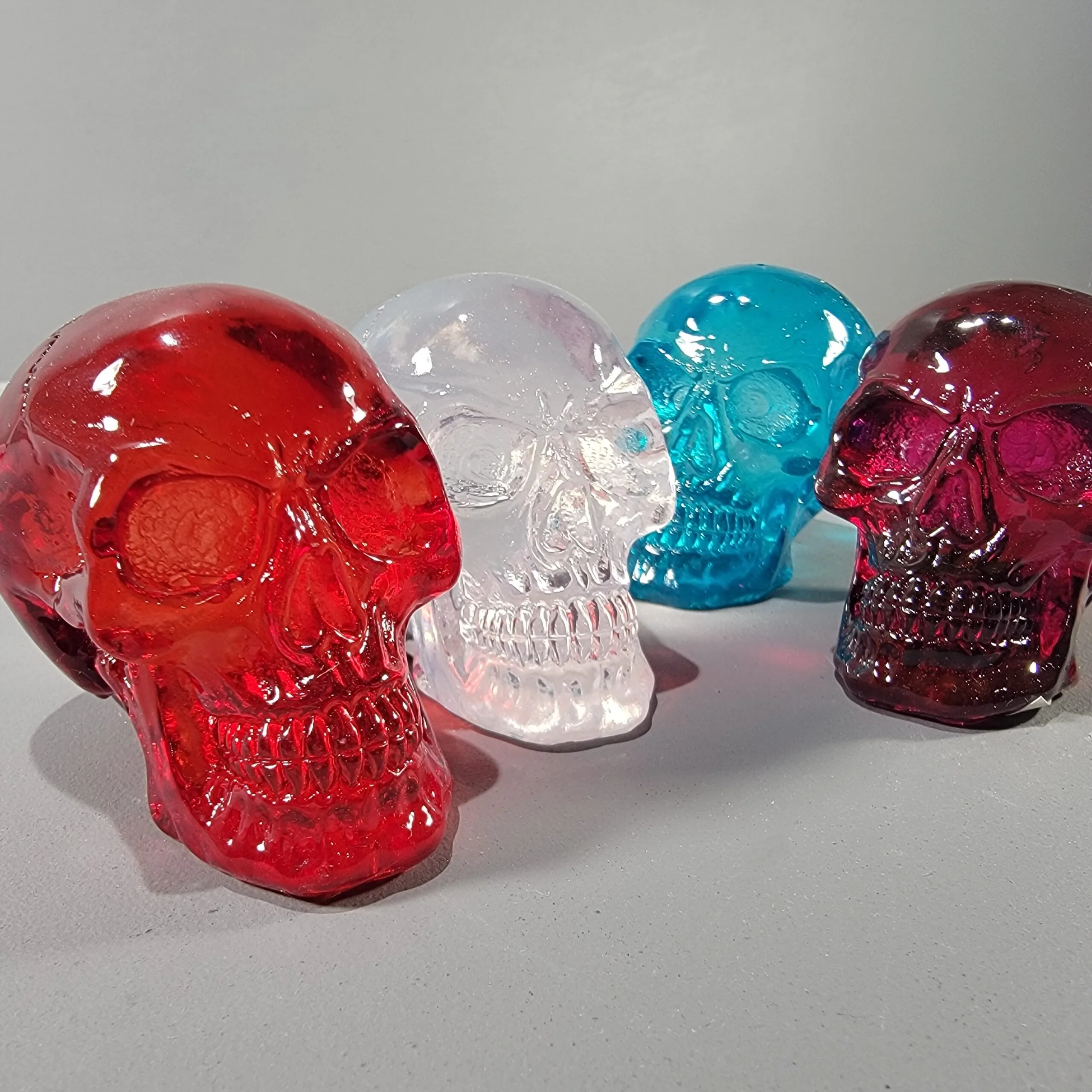 Slide 3 for X4 Mini Translucent Resin Skull Set