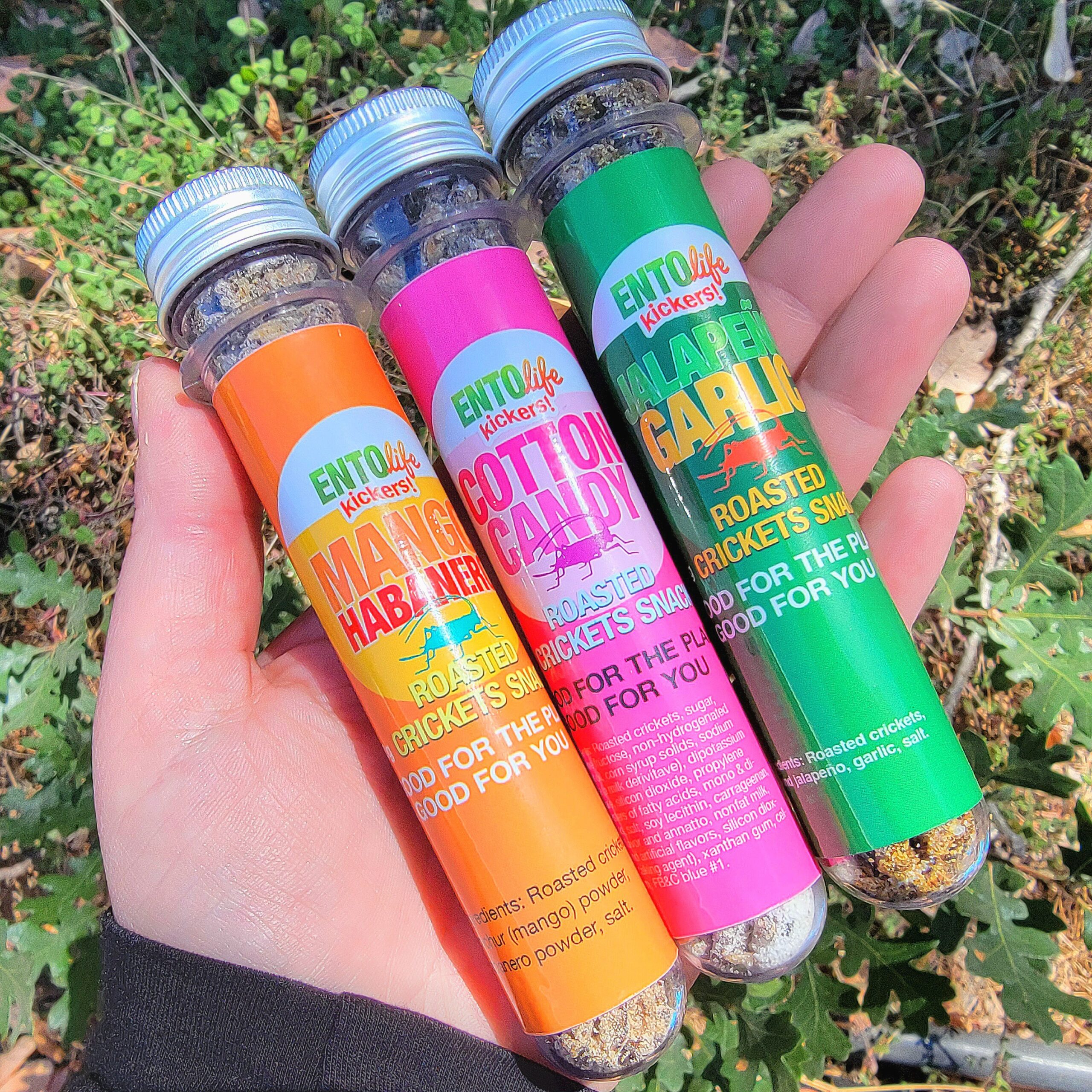 Slide 5 for Edible Insects, Flavored Cricket Tube Varity Pack