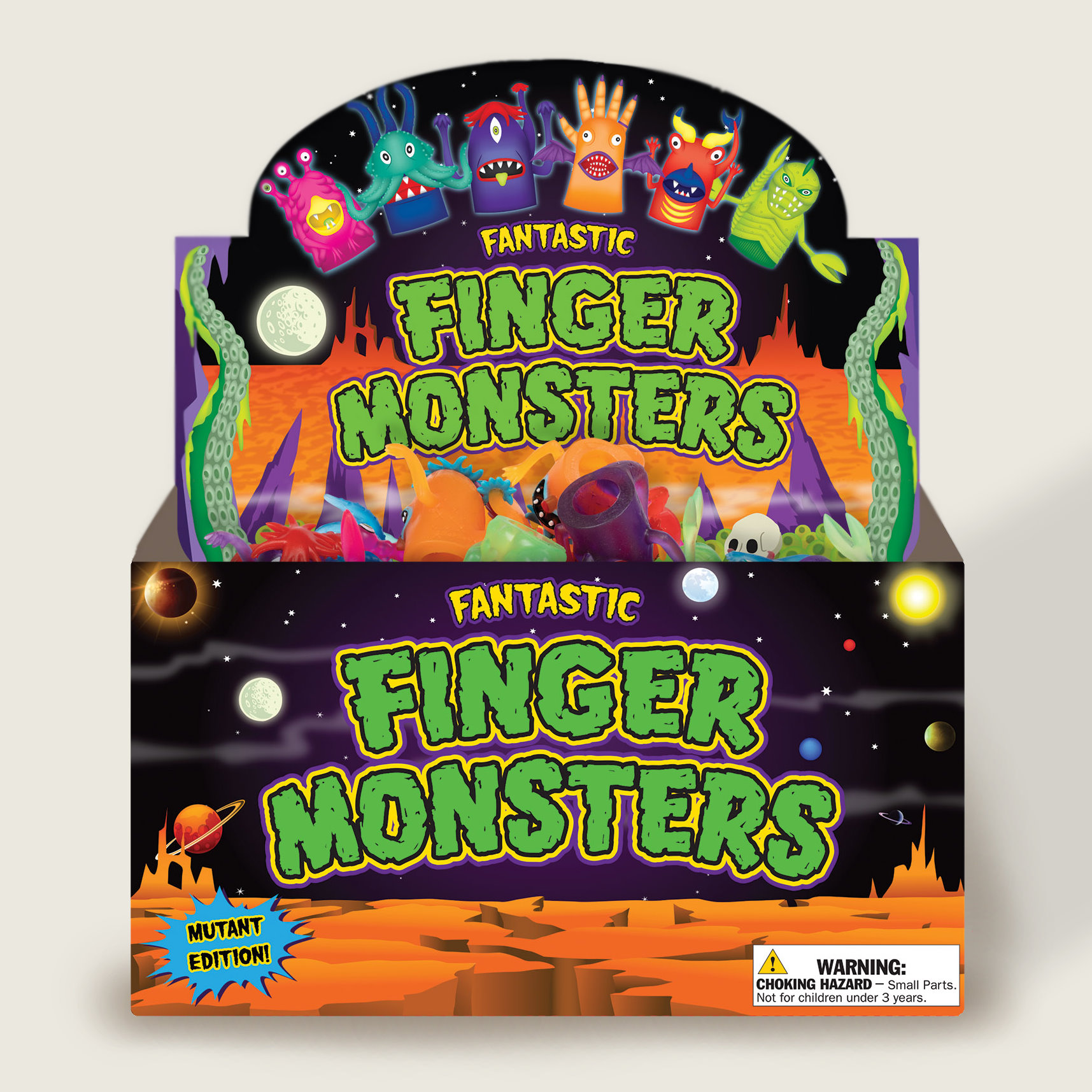 Slide 3 for X5 Finger Monsters, Finger Puppet Toy Set