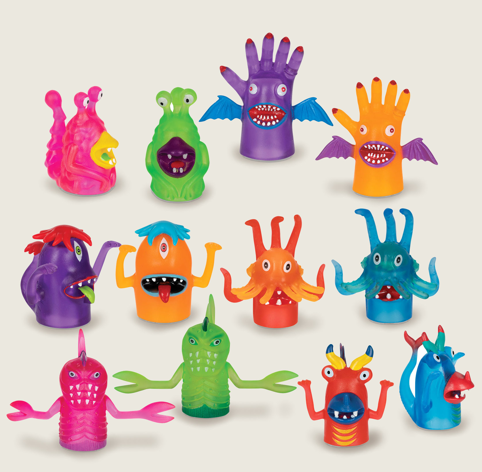 Slide 2 for X5 Finger Monsters, Finger Puppet Toy Set