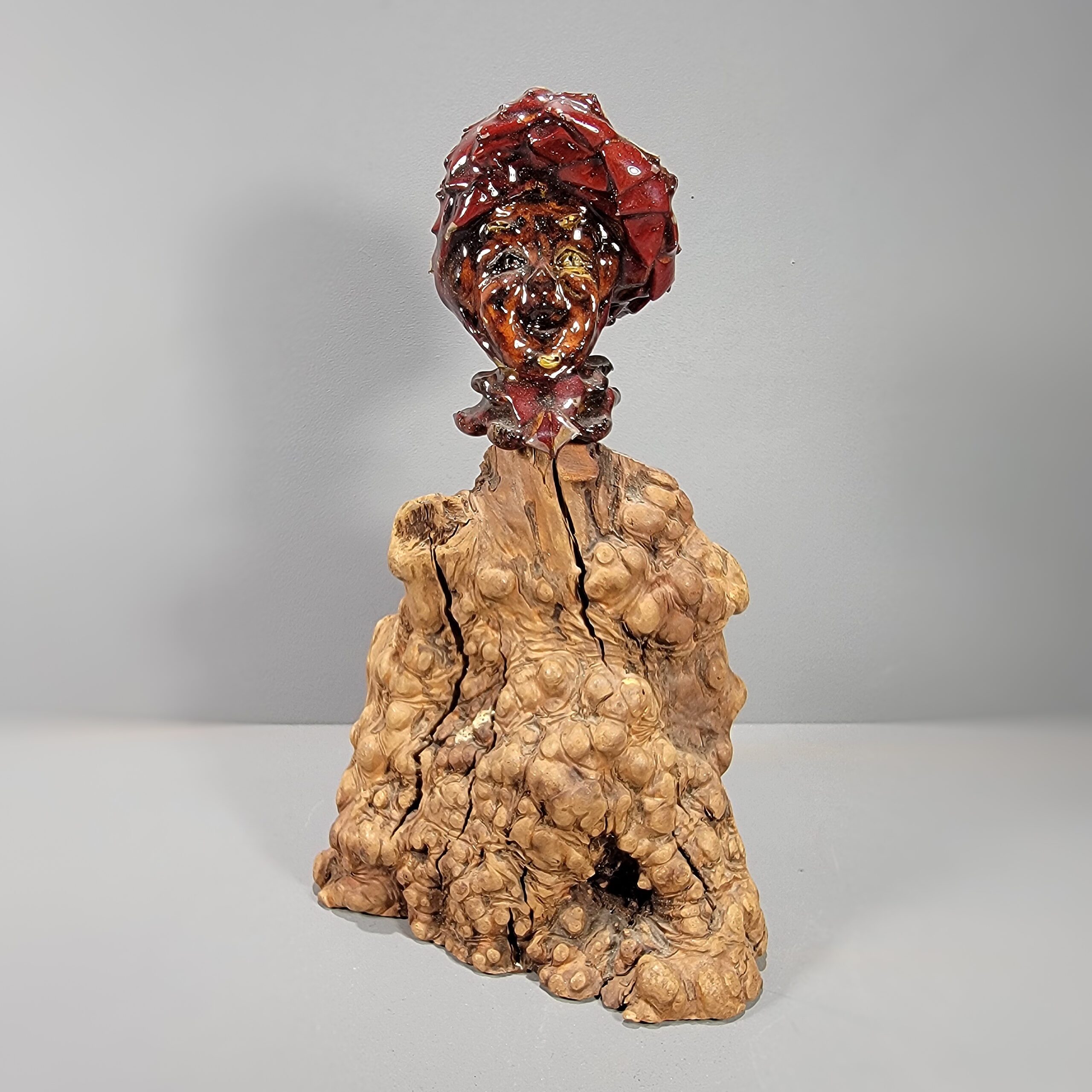 Slide 1 for Vintage Apple Carving Sculpture, Folk Art, Shep Shapiro