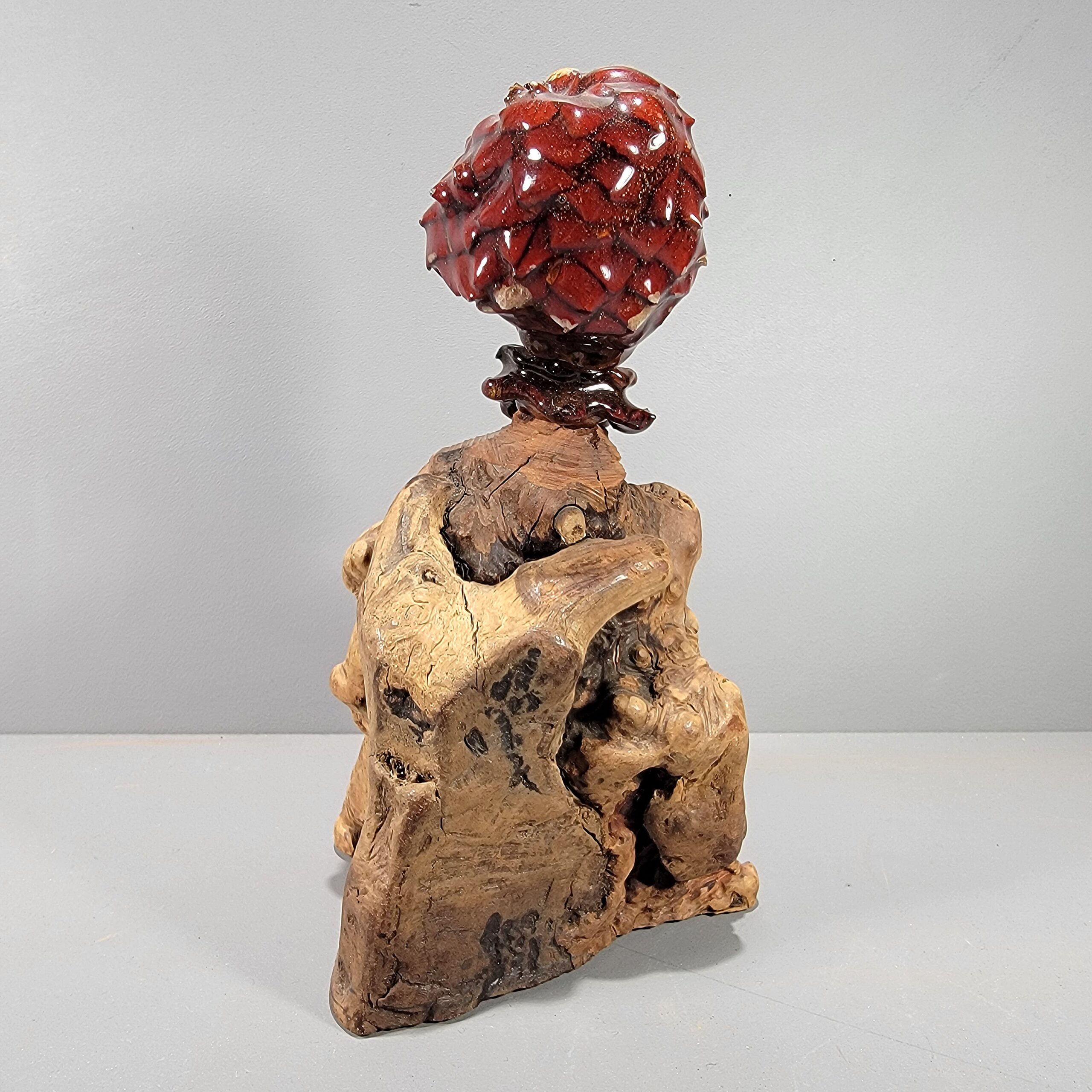 Slide 6 for Vintage Apple Carving Sculpture, Folk Art, Shep Shapiro