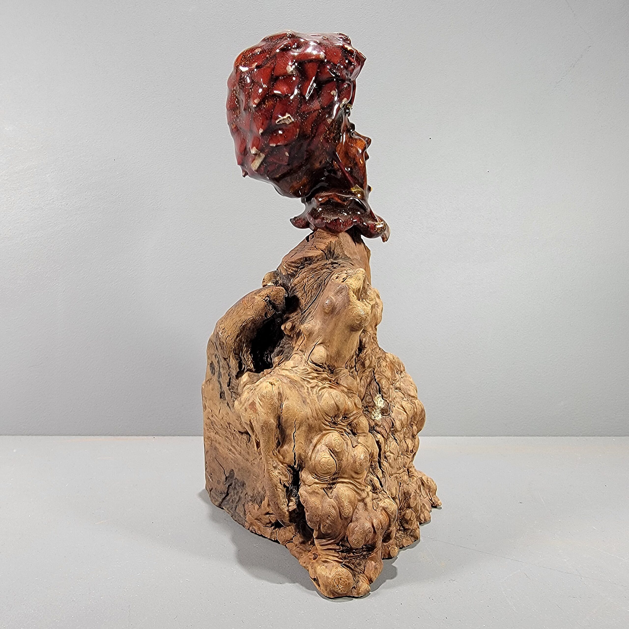 Slide 4 for Vintage Apple Carving Sculpture, Folk Art, Shep Shapiro