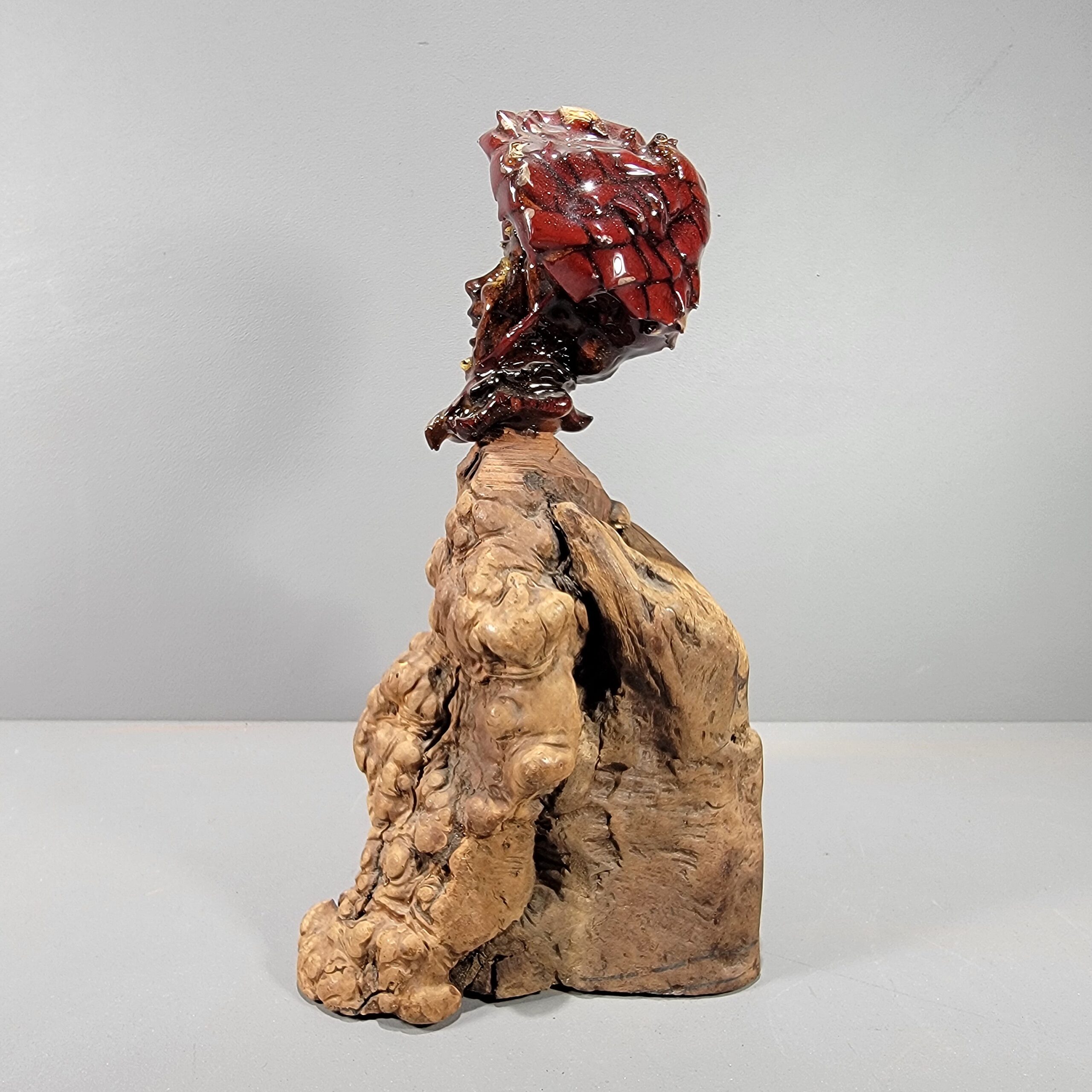 Slide 2 for Vintage Apple Carving Sculpture, Folk Art, Shep Shapiro