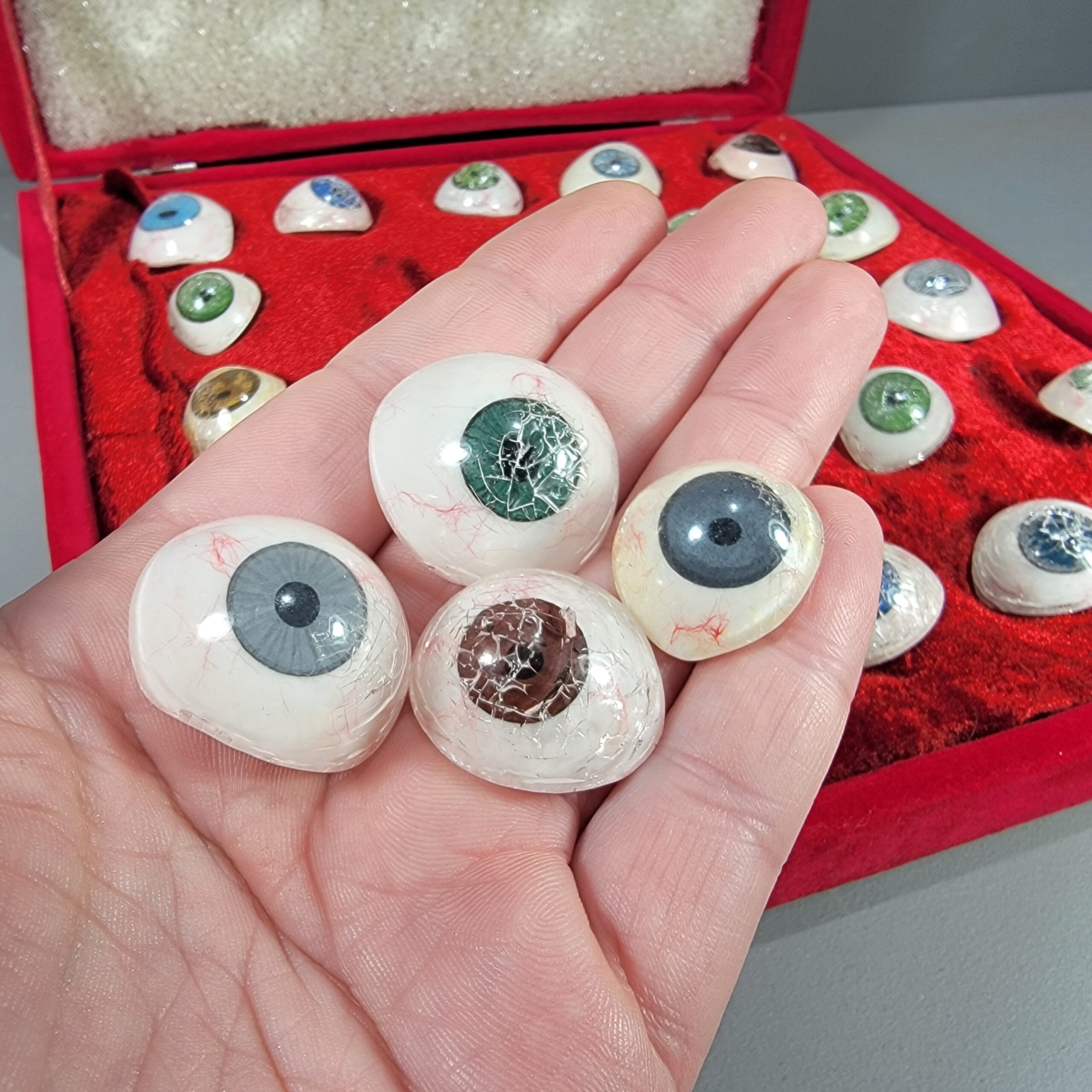 Slide 2 for DISCOUNT -Prosthetic Human Eyes, Imperfect Vintage Style Acrylic Fake Eyes