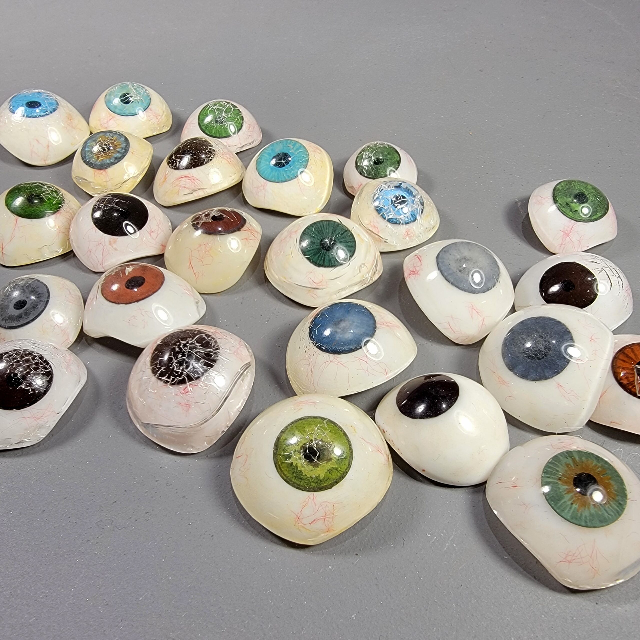 Slide 3 for DISCOUNT -Prosthetic Human Eyes, Imperfect Vintage Style Acrylic Fake Eyes