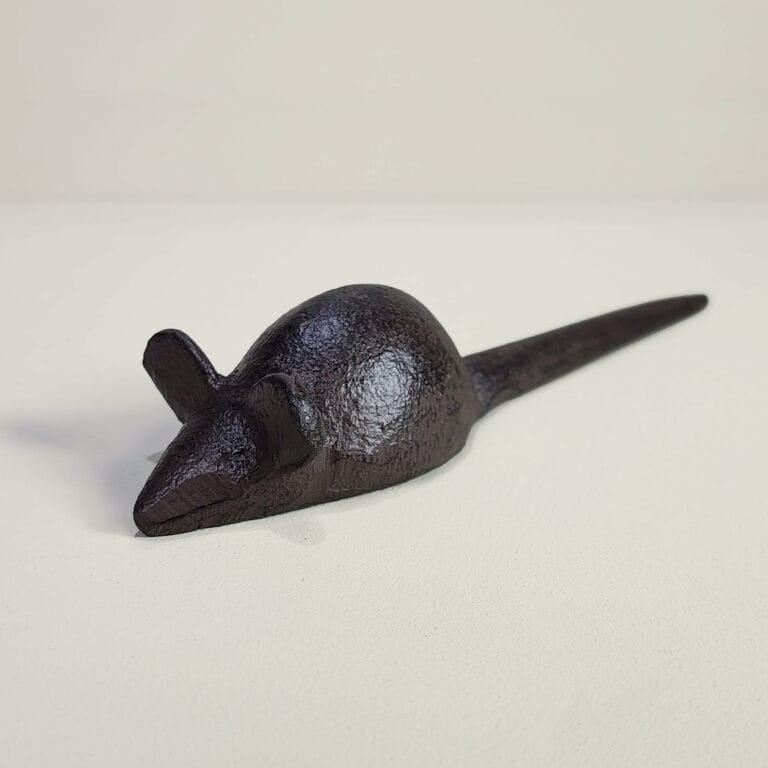 Slide 1 for Cast Iron Mouse Figurine, 4.5 Inch