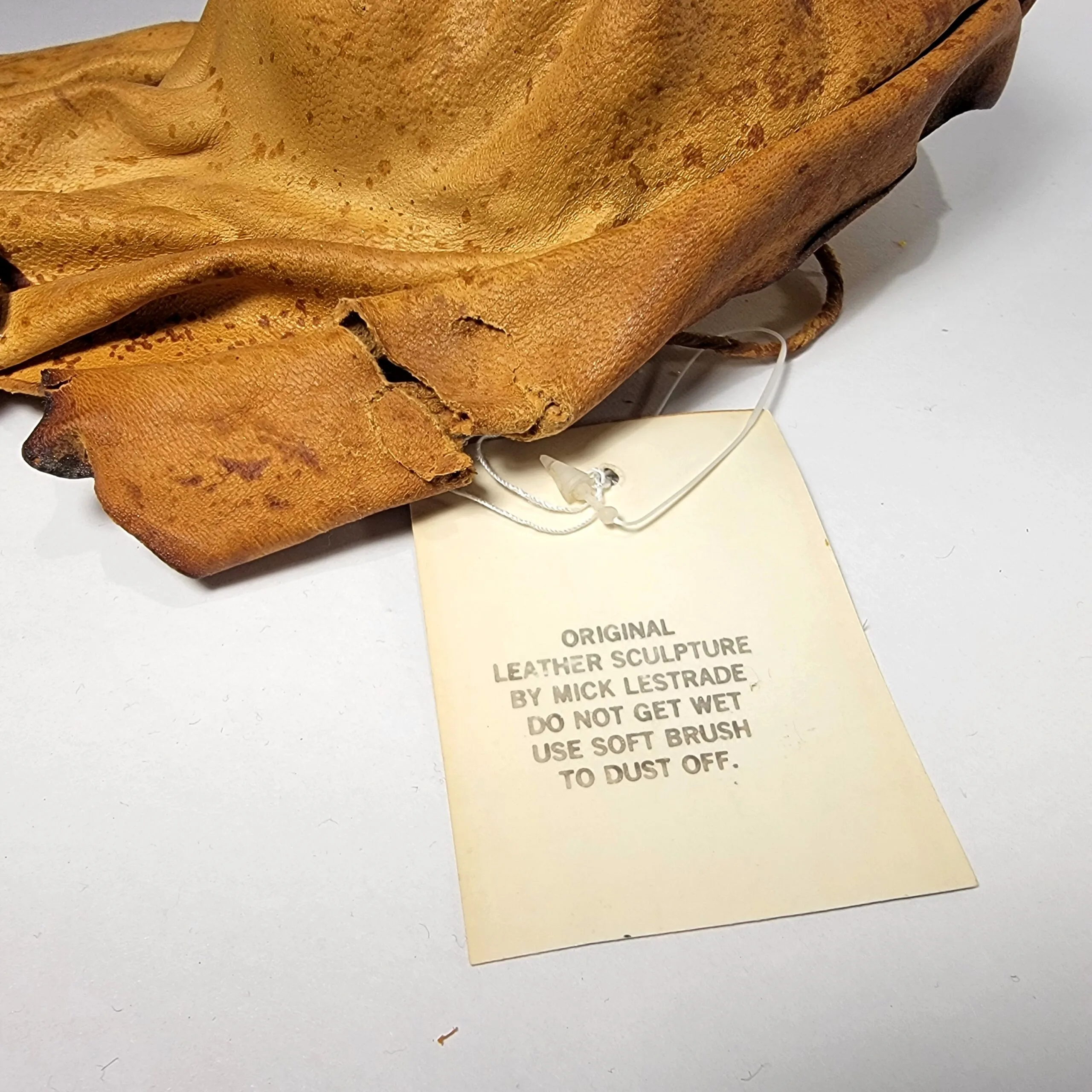 Slide 6 for Vintage Handmade Leather Face, Unique Art Piece