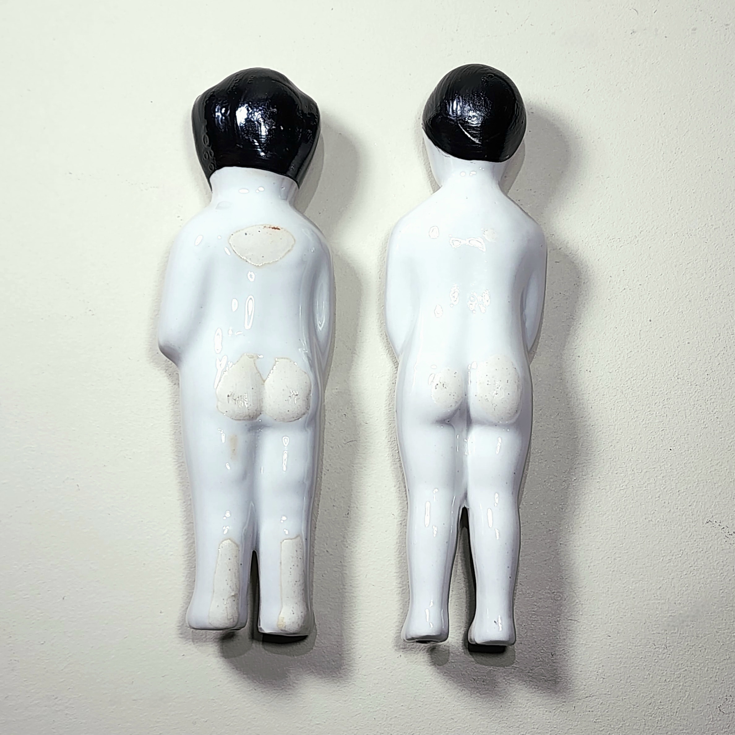 Slide 2 for Porcelain Dolls, Boy and Girl Vintage Style Ceramic Dolls