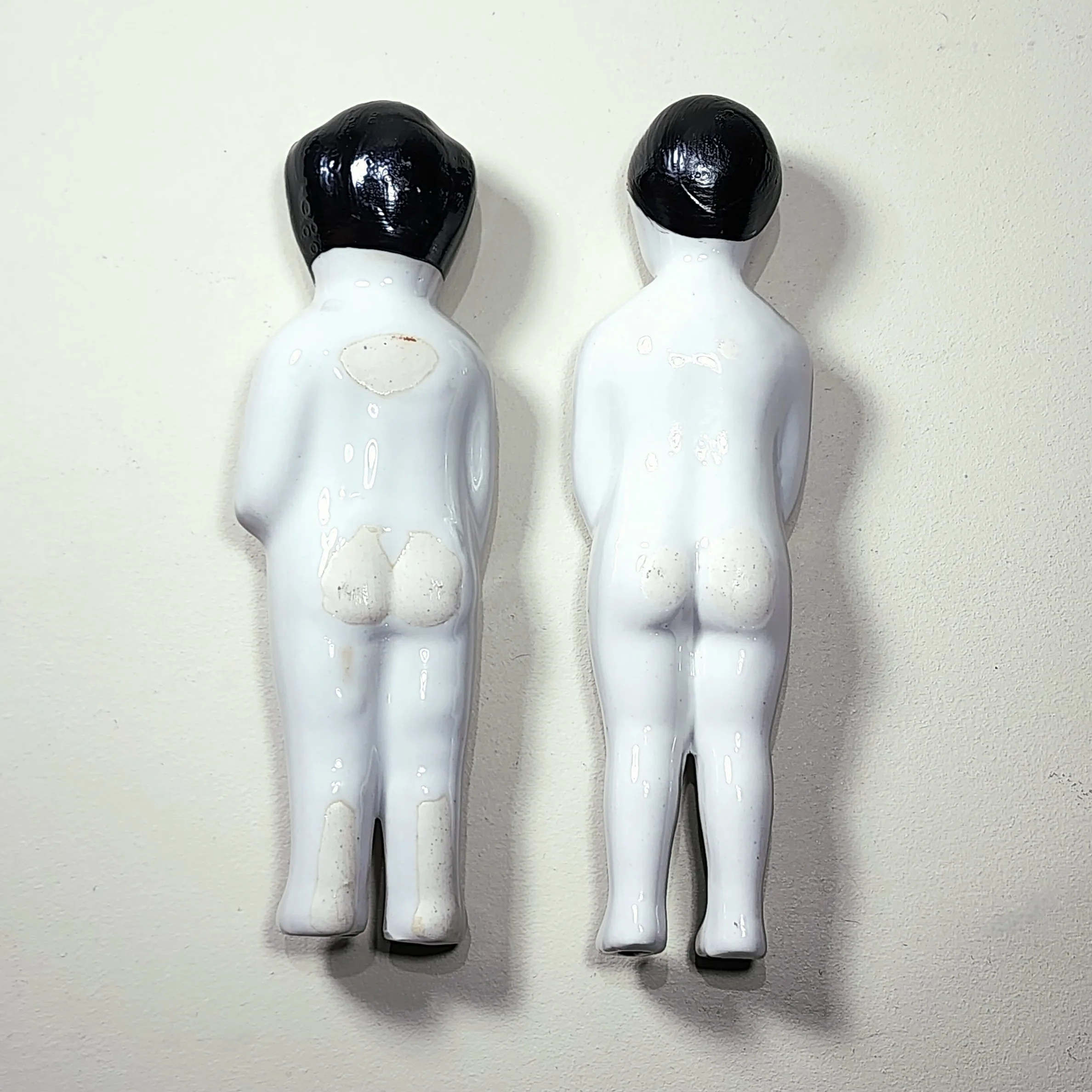 Slide 3 for Porcelain Dolls, Boy and Girl Vintage Style Ceramic Dolls