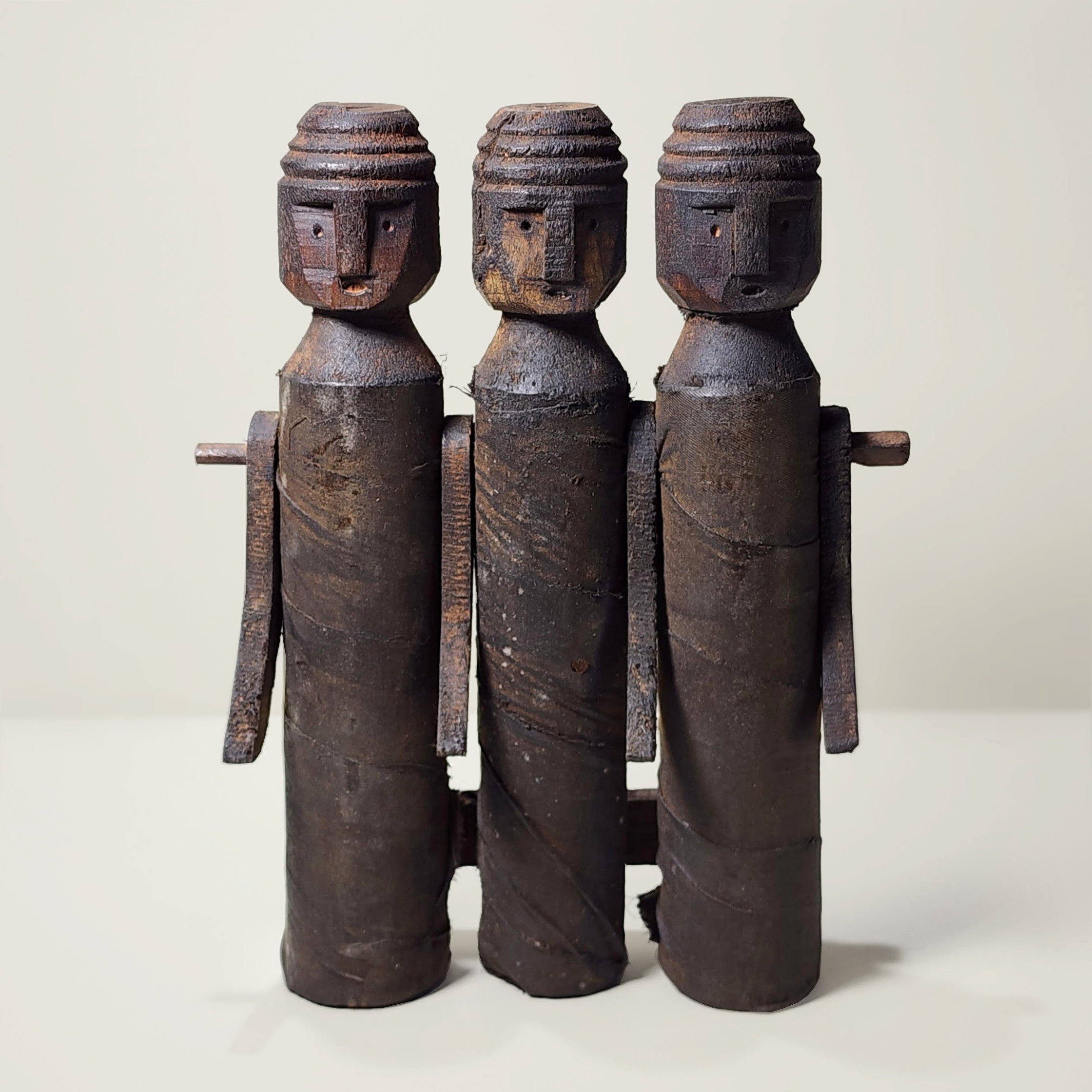 Slide 1 for Santal Style Vintage Wooden Puppet Reproduction